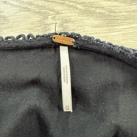 Free People Flora Embroidered Floral Midi Dress Black - Picture 8 of 14